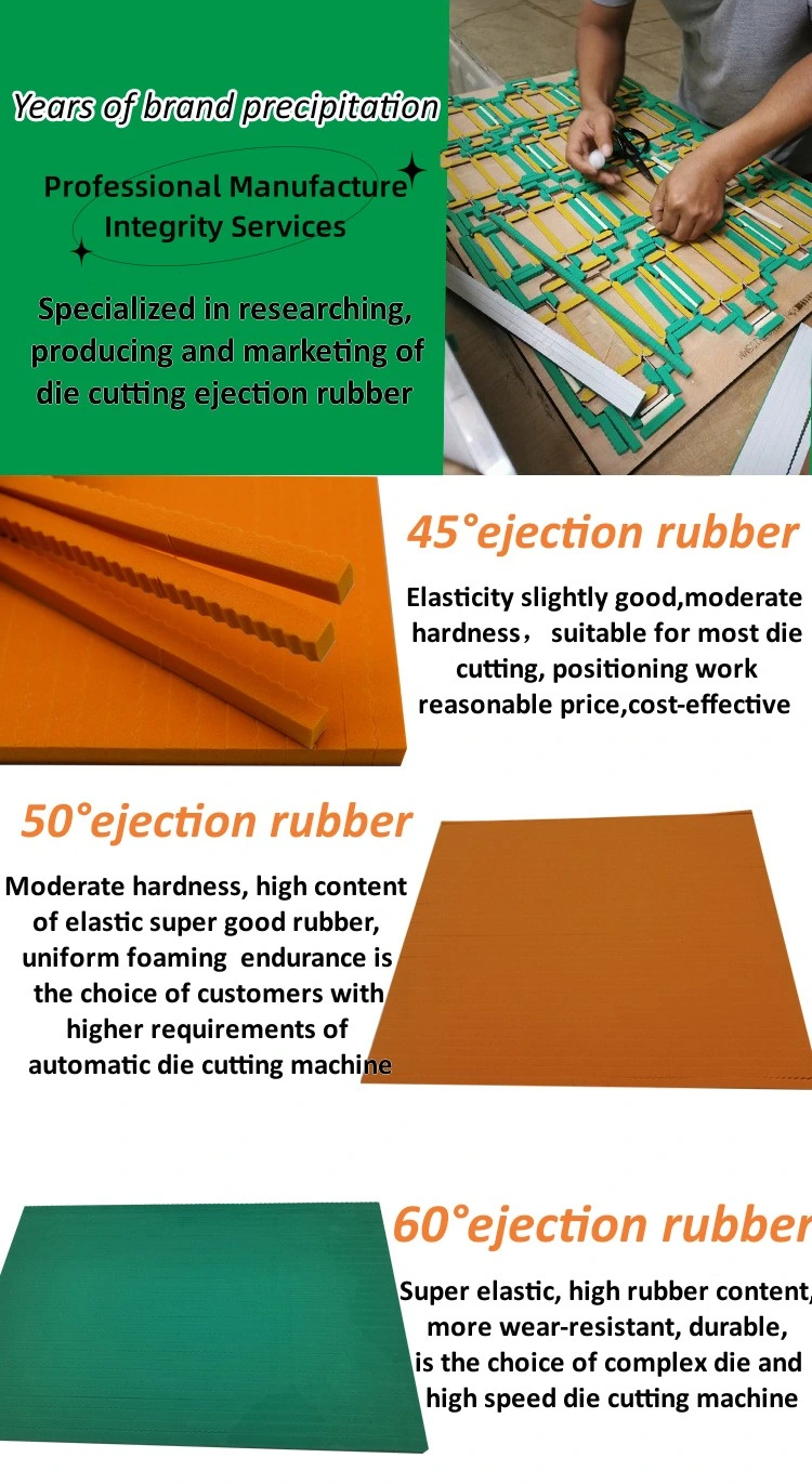 Ejection Rubber for Die Cutting Machine Die Cutting Sponge Rubber in China