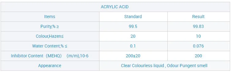 Wholesale Price Colorless Liquid Practical Professional Acrylic Acid Butyl Acrylate Acrylic Acid