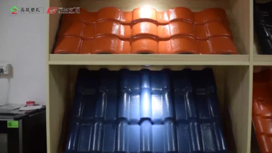 Materiais de construção de chapa ondulada de plástico para ladrilhos de resina sintética clássica para casa